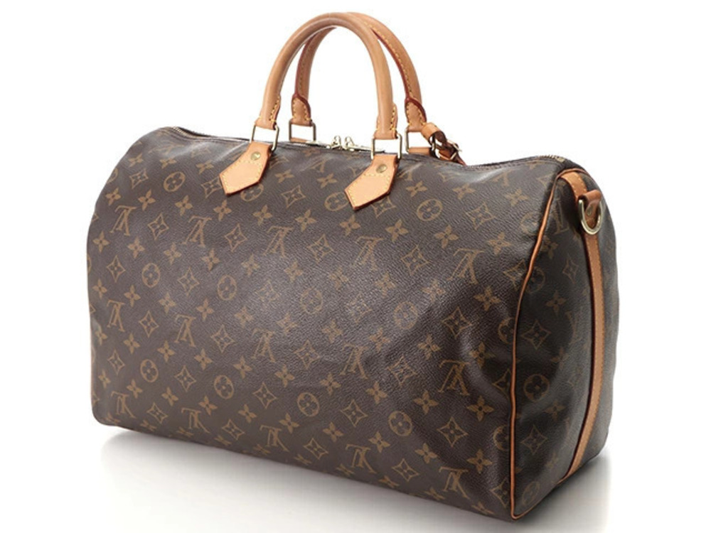 Louis Vuitton Monogram Speedy Bag Bandouliere Brown